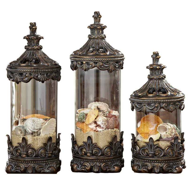 Американский золотой стеклянный герметичный контейнер для хранения в стиле