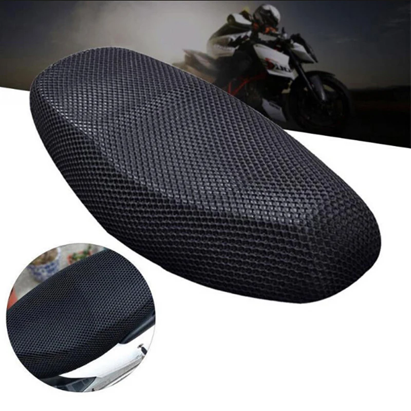 

3D Motorcycle Electric Car Net Seat Cover Scooter Mesh Breathable Cushion Mat Black