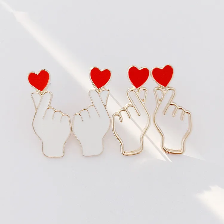 Женские серьги пусеты в виде сердца|Серьги-гвоздики| |