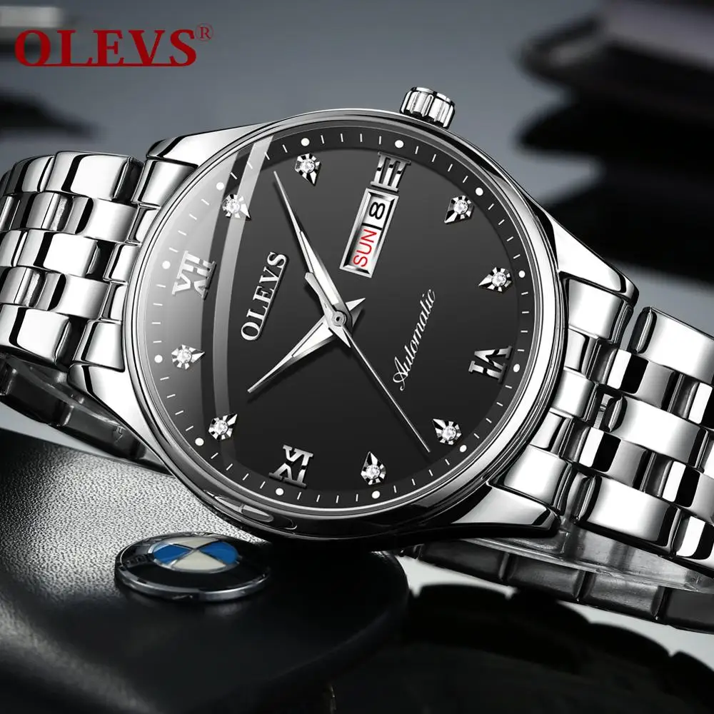 OLEVS Роскошные мужские часы брендовые механические многоцветные