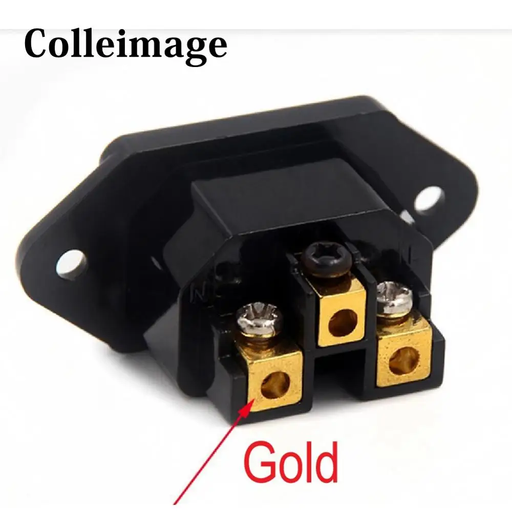 250VAC 3 Pin iec320 C14 Входной разъем питания с красной лампой кулисный переключатель 10A
