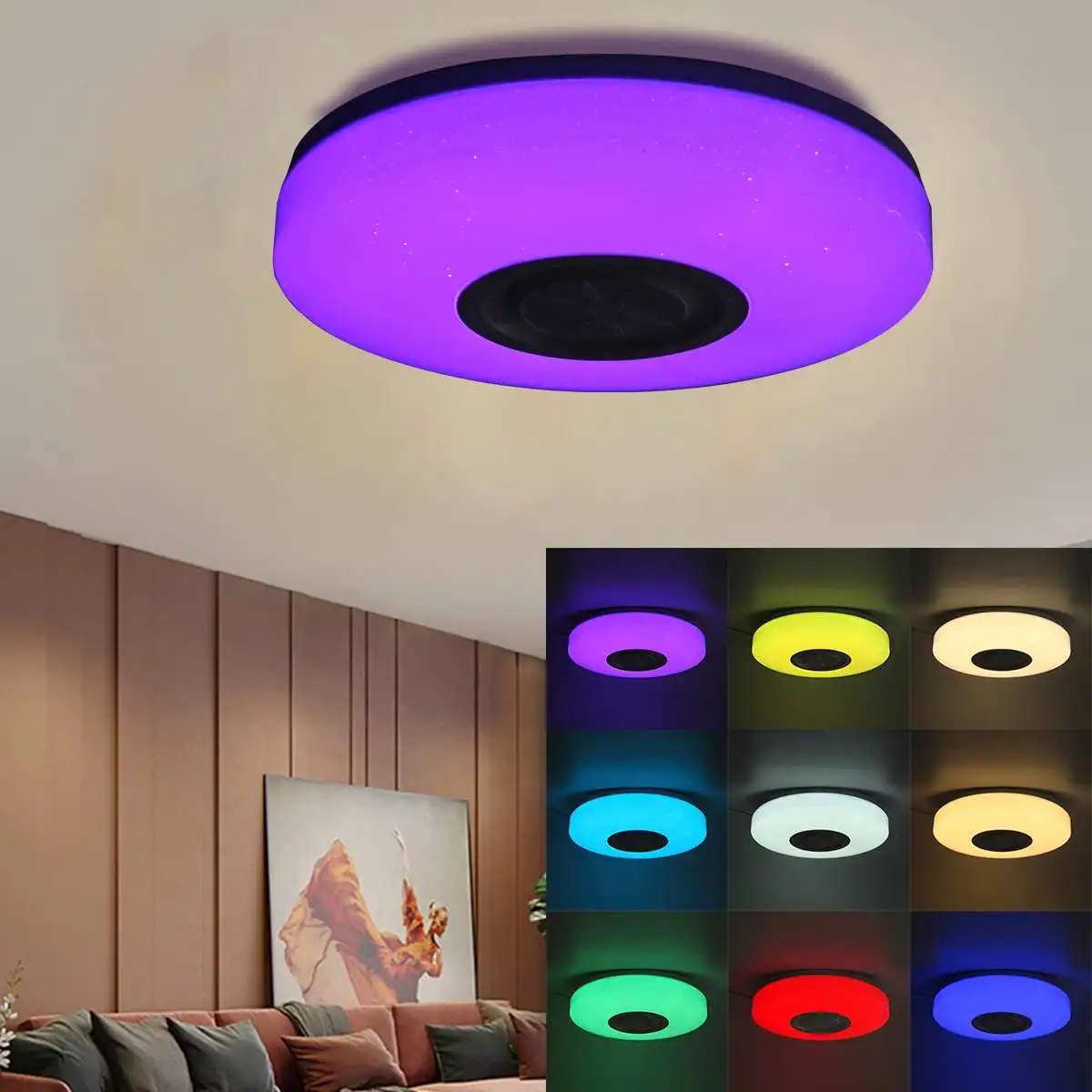 

72W 180-265V 36CM Modern RGB LED ceiling Lights home lighting APP Bluetooth Music light bedroom lamps Smart ceiling lamp
