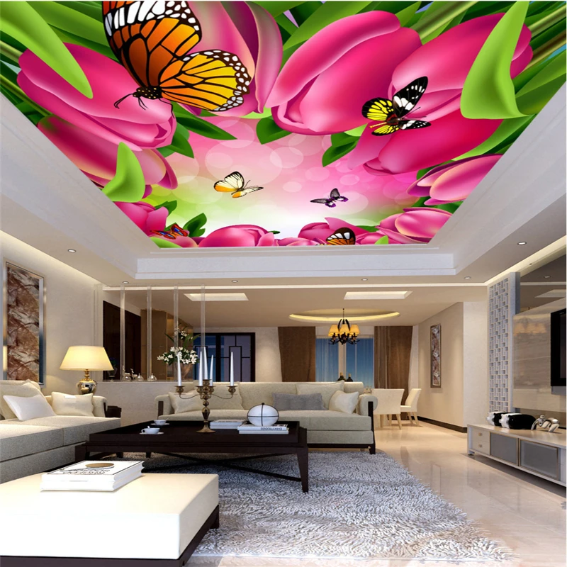 3d обои на заказ Красивые Романтические с солнечными лучами тюльпанами цветами