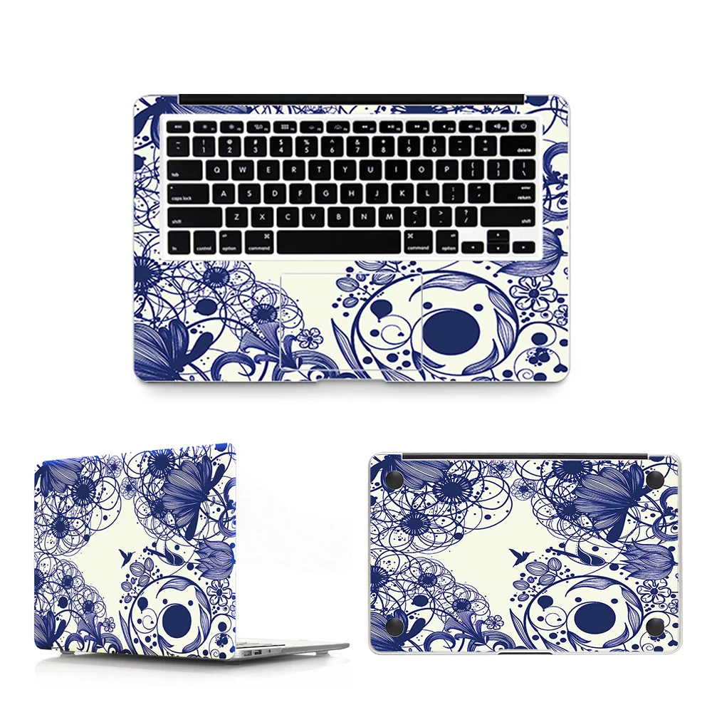 HRH 3 в 1 цветок Виниловая наклейка для ноутбука Macbook Air Pro Retina 11 12 13 15 дюймов Кожа