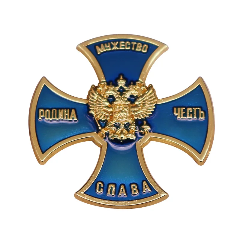 Синий Железный крест Honor эмалированная булавка WW2 российские военные броши