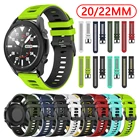 Силиконовый оригинальный ремешок 22 мм 20 мм для Samsung Galaxy Watch 4 40 мм44 мм, браслет для умных часов Huawei GT 2 42 мм46 мм2Pro
