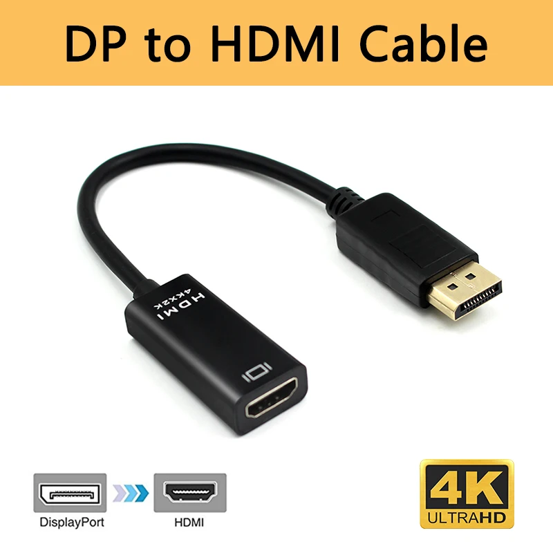 Переходник с порта дисплея на HDMI 4K 1080P штекер гнездо DP преобразователь * 2K для