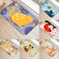 cute cartoon cats anti slip doormat vacuuming kitchen bedroon bath floor mats home entrance rugs kids prayer mat 4060cm