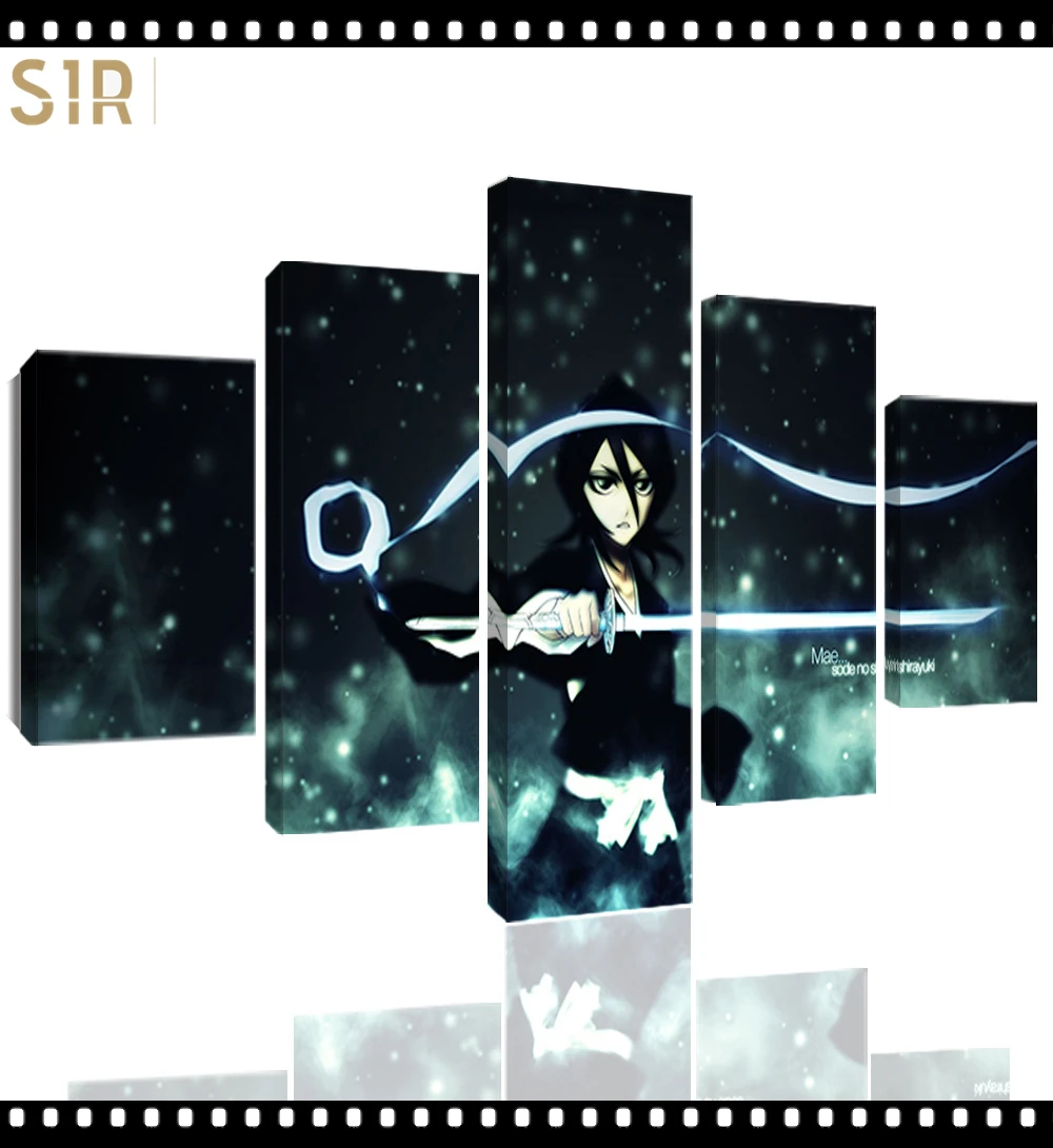 

Bleach Wall Art 5 Pieces Canvas Painting Poster Pictures Home Decor Living Room HD Printed Game Poster Anime Wall Art