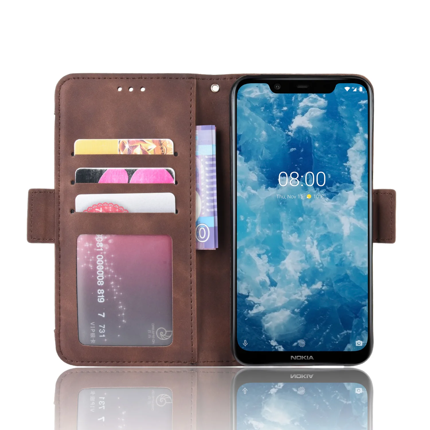 Для Nokia 8 1 чехол для X7 кошелек Флип Стиль кожа на ощупь Телефон задняя крышка 2 3 с
