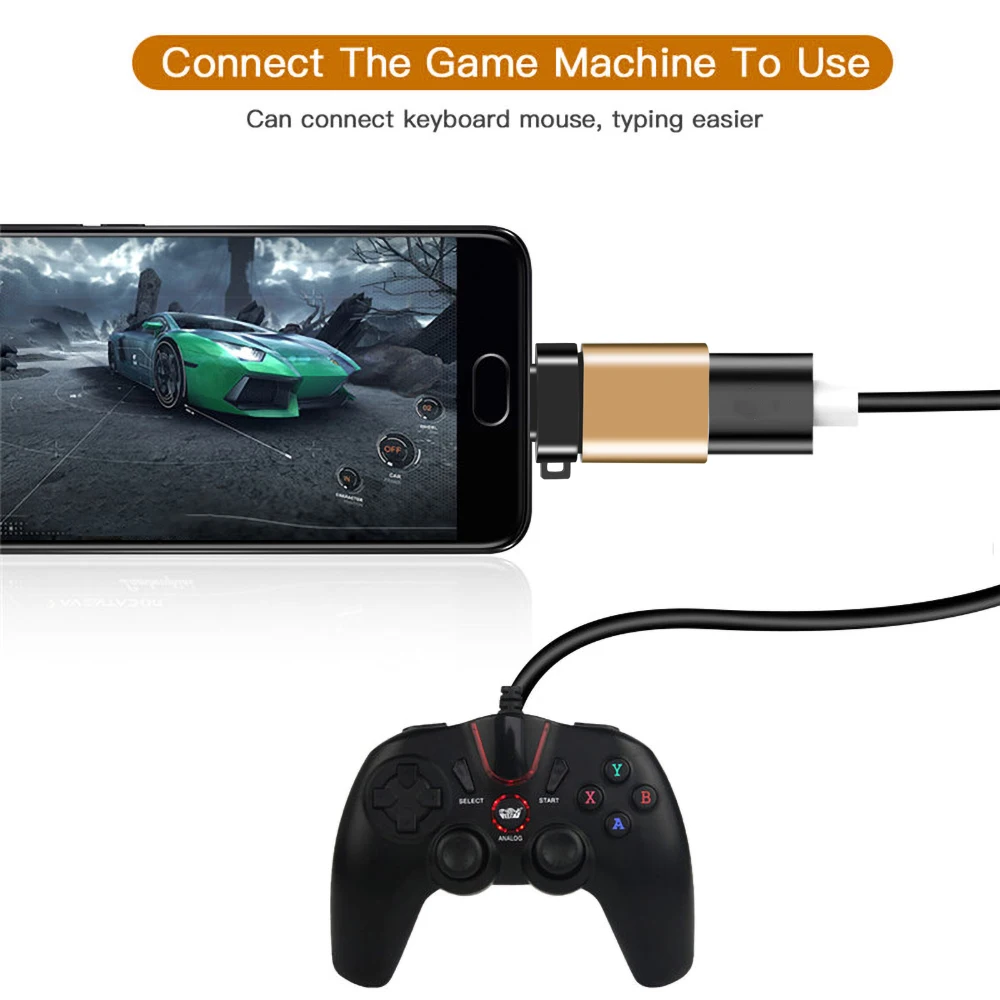 Адаптер USB Type-C OTG переходник для быстрой зарядки и синхронизации данных с 3 0 со
