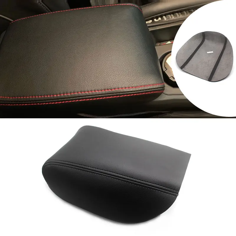 

For Audi A4 2009 2010 2011 2012 2013 2014 2015 2016 Microfiber Leather Car Styling Center Armrest Console Lid Box Cover Trim