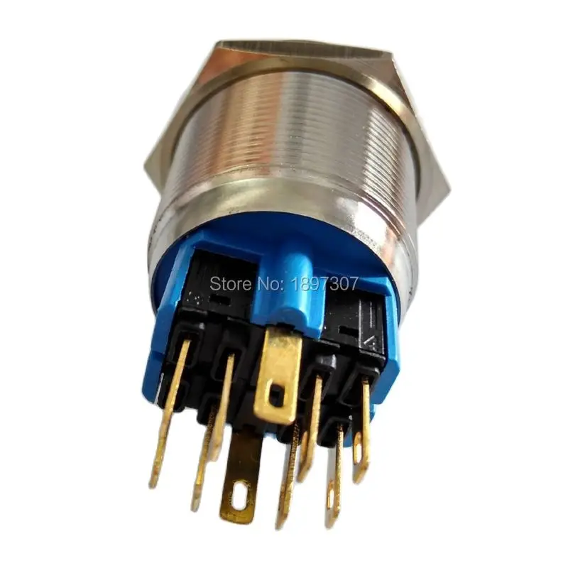 Светодиодный кольцевой переключатель из нержавеющей стали 2no2nc моментальный