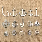 Смешанные винтажные подвески для парусных лодок, из цинкового сплава и бронзы, 10 шт.лот