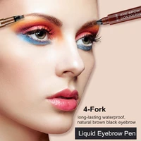 four fork eyebrow pencil waterproof sweat proof long lasting non blooming extra fine waterproof eyebrow pencil