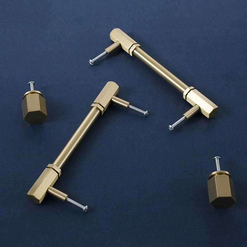 

LKL Nordic Brass Double Hole Long Handle Industrial Wind Furniture Wardrobe Door Drawer Kitchen Handle/pulls