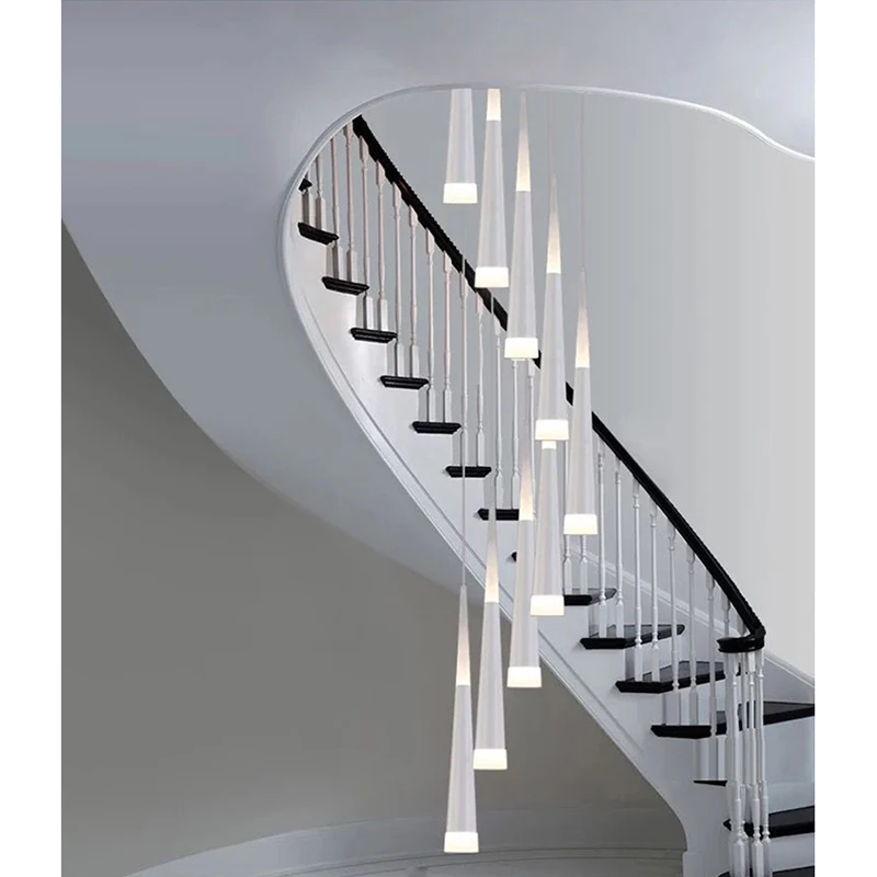 Современный светодиодный конический подвесной светильник алюминиевый Ampmetal для