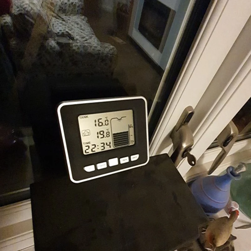 Ультразвуковой измеритель уровня жидкости в резервуаре индикатор температуры