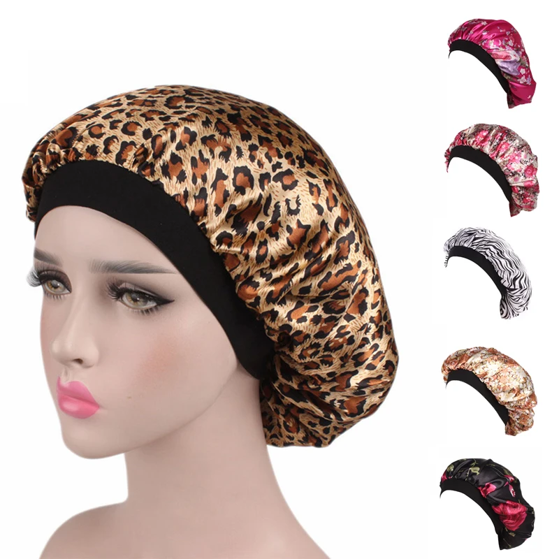 Атласная Ночная рубашка унисекс для взрослых с широким покрытием и цветочным