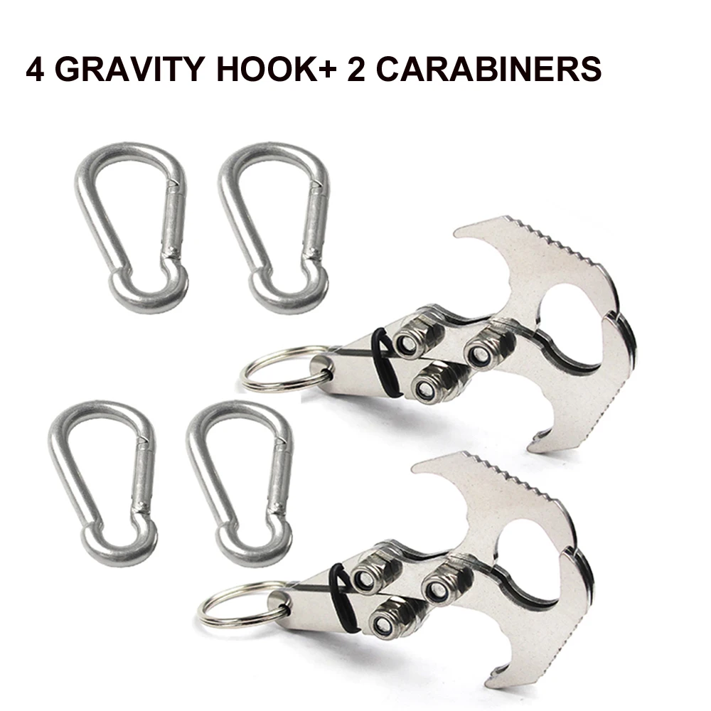 Многоцелевой складной карабин из нержавеющей стали для выживания крючок