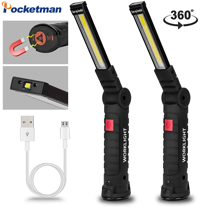 

Мощный водонепроницаемый ручной светильник для ремонта телефона, USB Перезаряжаемый Магнитный рабочий светильник