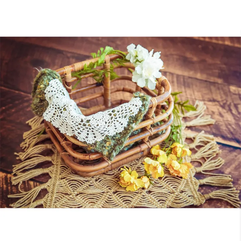 

Реквизит для фотосъемки новорожденных тканая корзина реквизит для фотостудии Аксессуары для фотосъемки винтажный реквизит для новорожденных фоновая мебель