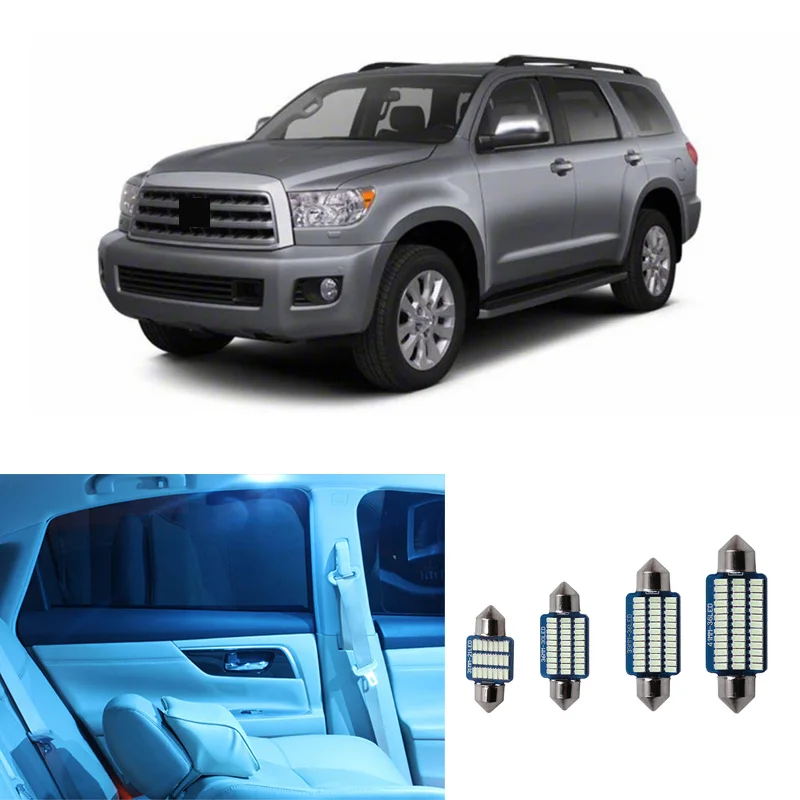 12 шт. белый светодиодный светильник для авто лампы интерьера комплект номерного