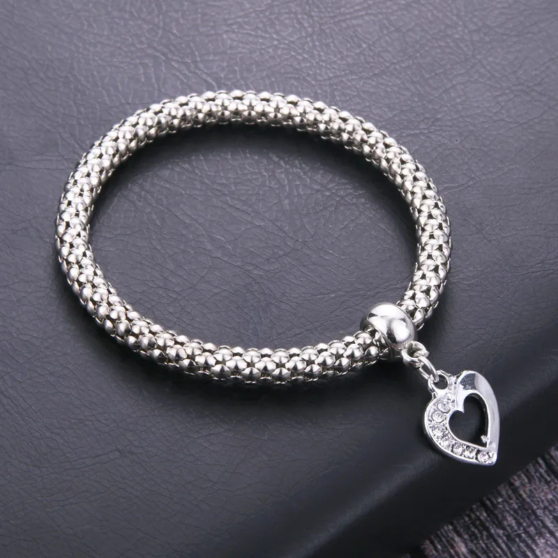 Pulseras Mujer Moda Крест Браслеты попкорн ДЛЯ Woemn шарм браслеты попкорн цепь ювелирные изделия для женщин Мода/девушка ювелирные изделия
