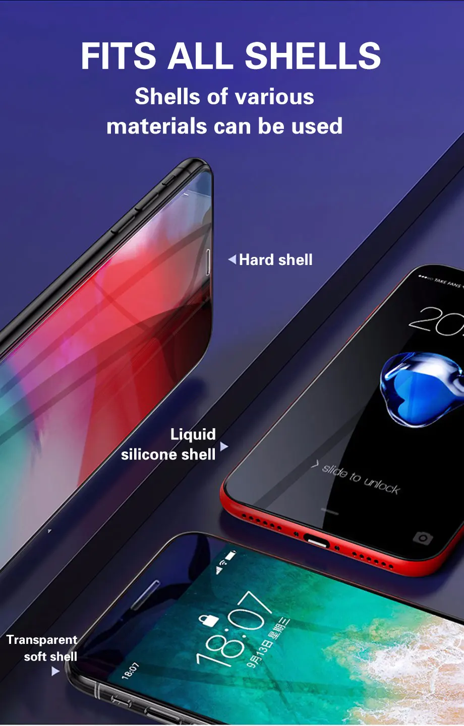 

For Iphone Mini Pro Max 11 12 Screen Protector Protective Film Cover On 8 7 6 6s Tempered Glass X Xr Xs 3Pcs 4pcs