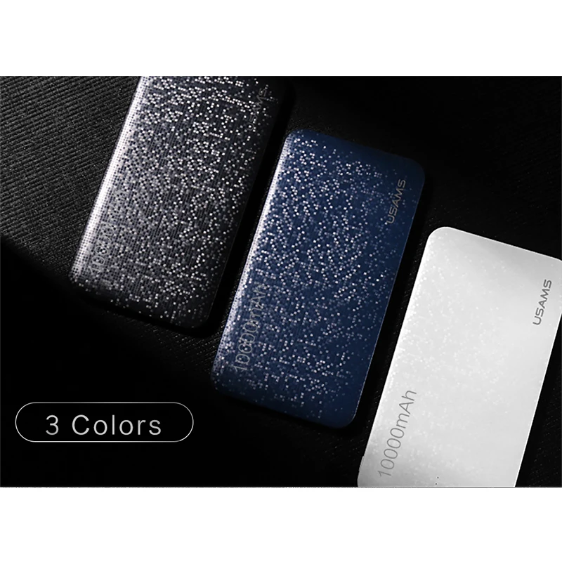 2019 блок питания CD21 USAMS Mosaic ультра тонкий 10000mAh банк для iPhone 5 6 7 8X samsung мобильный
