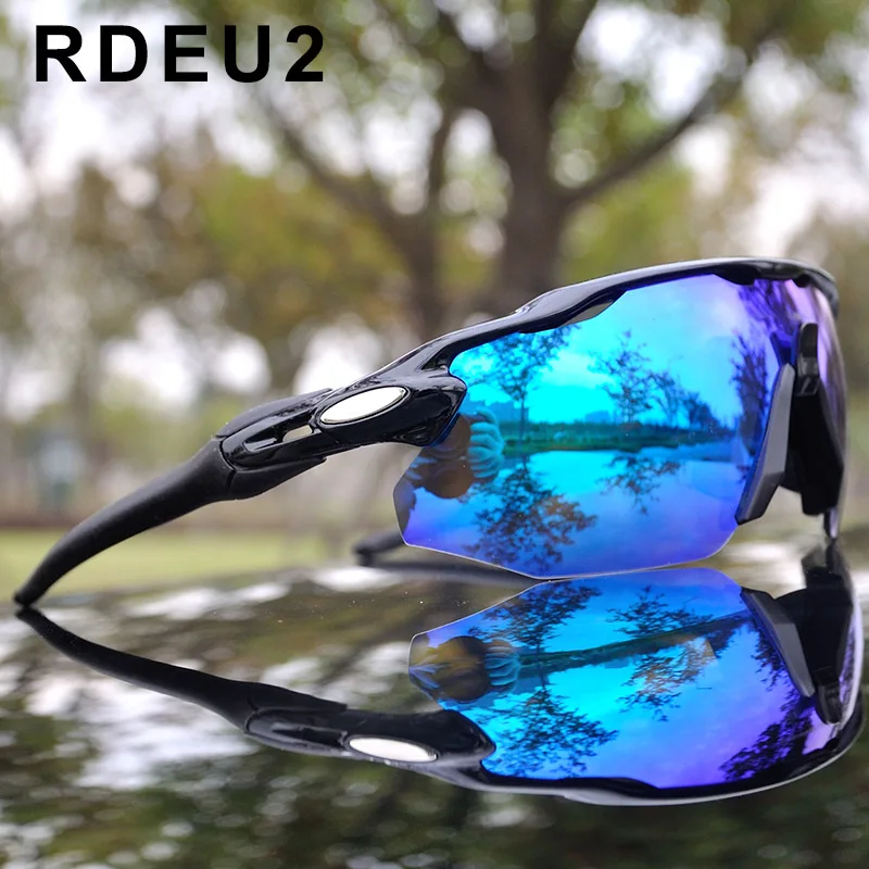 RDEU2 4 линзы UV400 Солнцезащитные очки для велоспорта поляризованные очки для велоспорта линзы спортивные очки - Цвет: RDEU2
