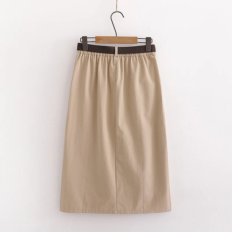 женская юбка миди с разрезами на поясе SURMIITRO школьная черного и красного цветов