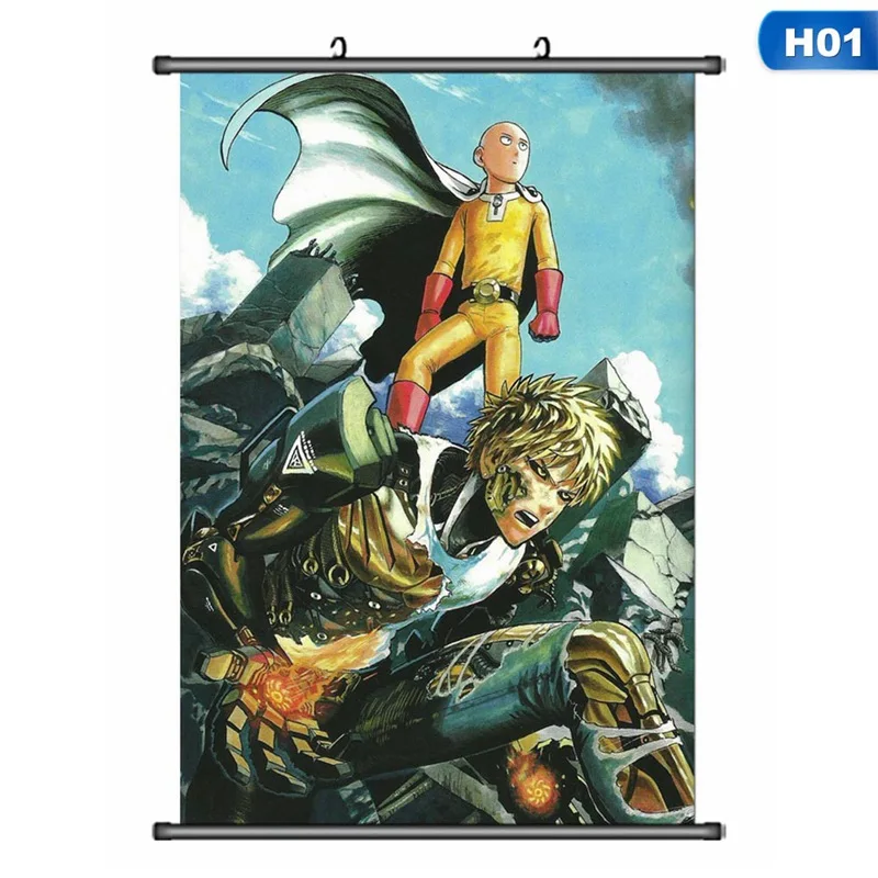 2019 плакат One Punch man атласный Плакат на заказ тканевый с принтом настенный из