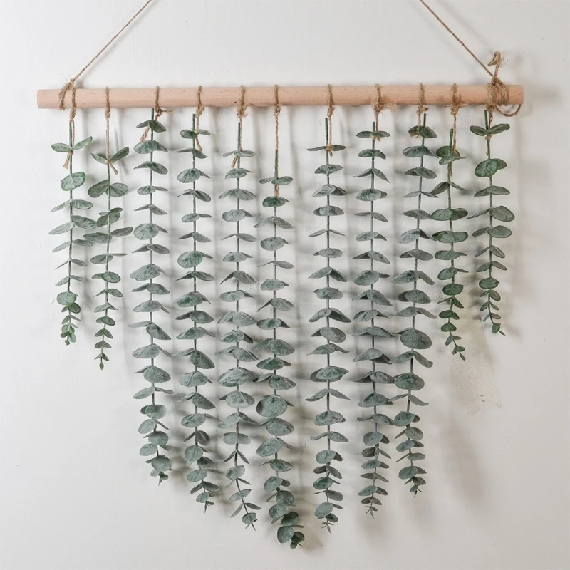 

Artificial Eucalyptus Wall Hanging Decor Fake Eucalyptus Leaves Greenery Farmhouse Rustic Wall Hanging Art for Wedding