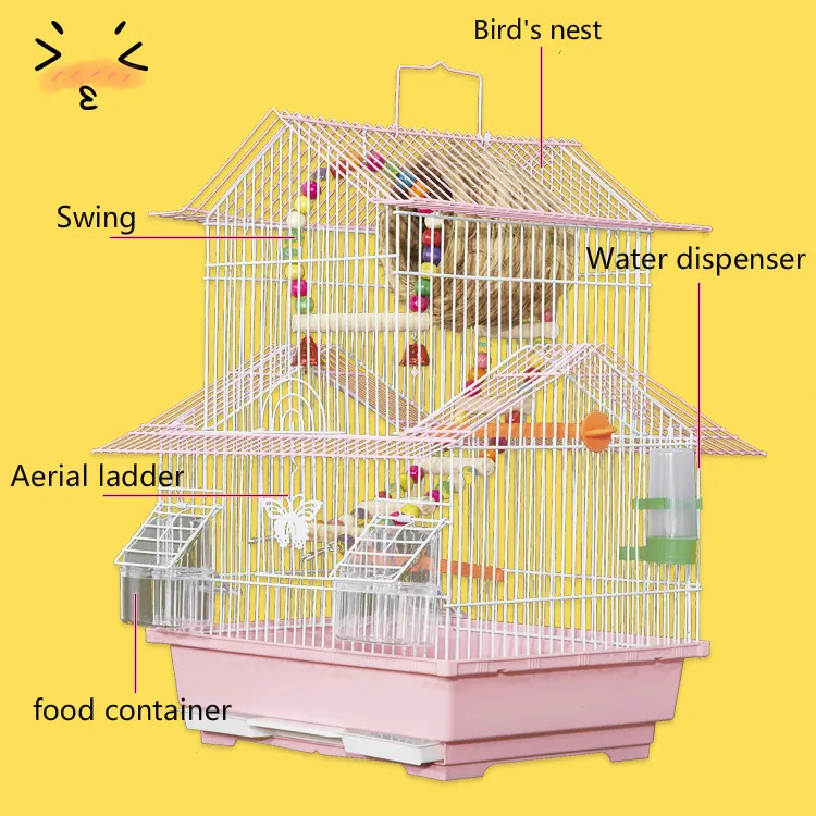 Большая вилла клетка для птиц пион хупи попугай металлическая восемь братьев