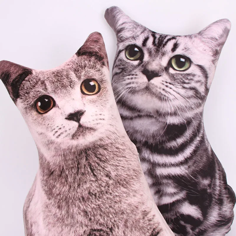 46 см 3D плюшевые подушки с имитацией кошки мягкие животными диванные декор для