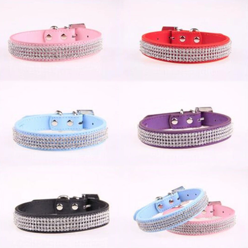 Регулируемая яркая искусственная кожа ремешок на шею для щенка ожерелье собаки