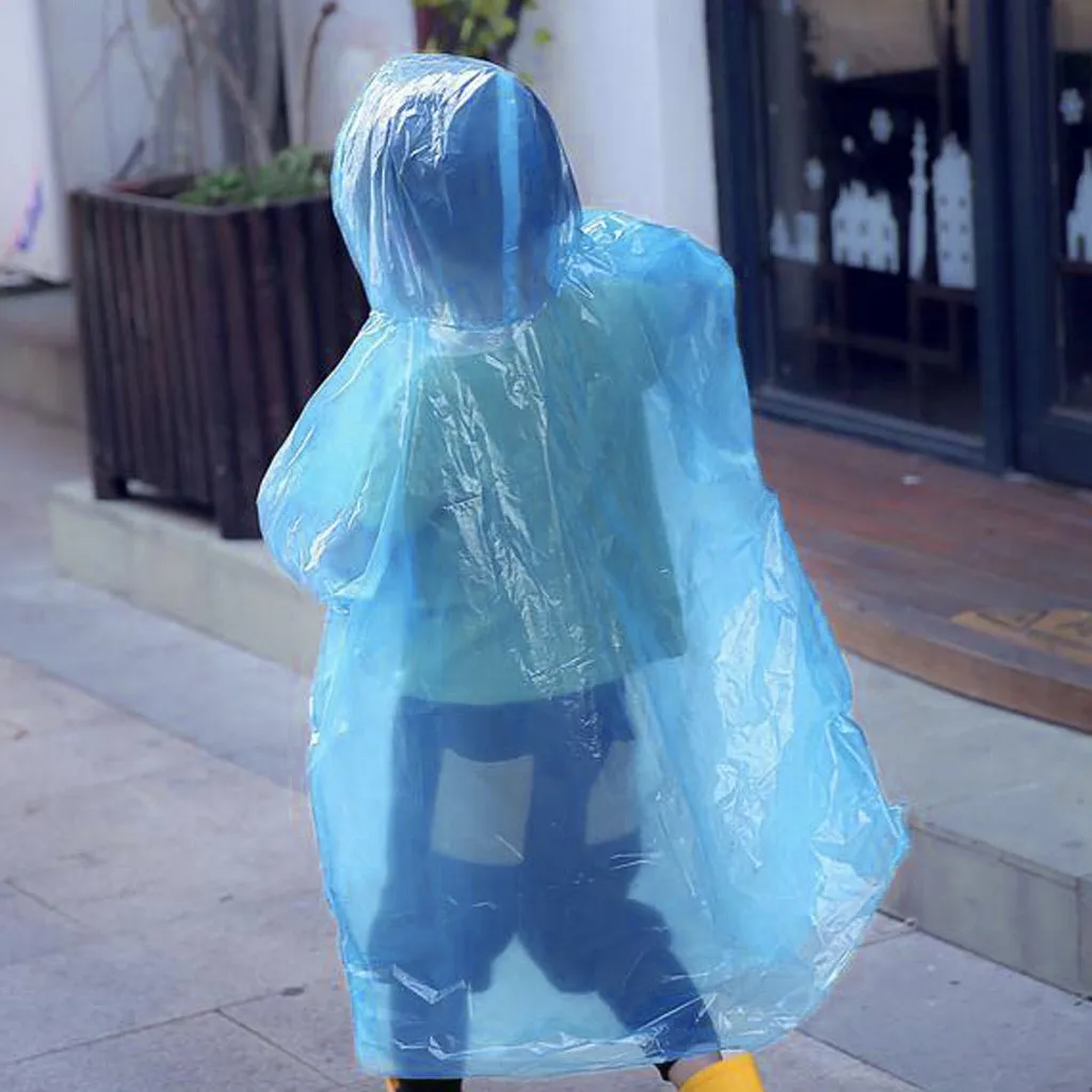 Детский одноразовый экстренный водонепроницаемый дождевик походный кемпинг