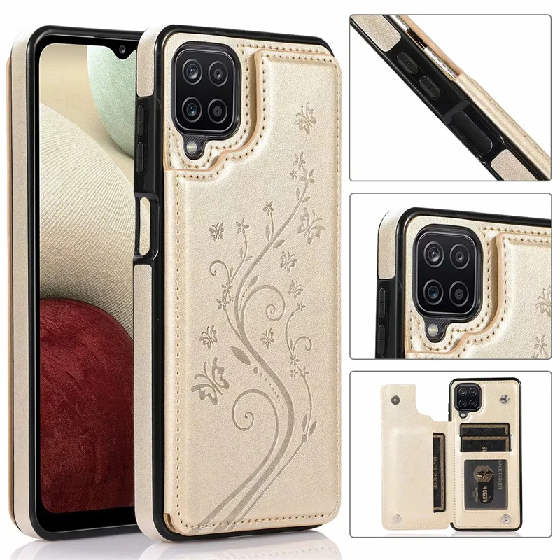 

Fashion Pattern Leather Phone Case For Samsung Galaxy A52 A72 A32 A42 A51 A71 A30 A50 Back Cover Retro Card Slot Holder Case