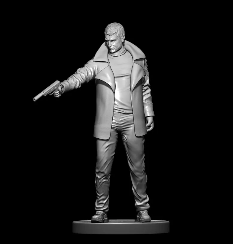 

1/24 75mm 1/18 100mm Resin Model Figure Killer Unpainted No Color RW-191