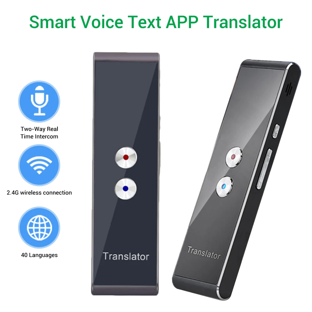 Портативный многоязычный голосовой переводчик T8 в реальном времени мгновенный