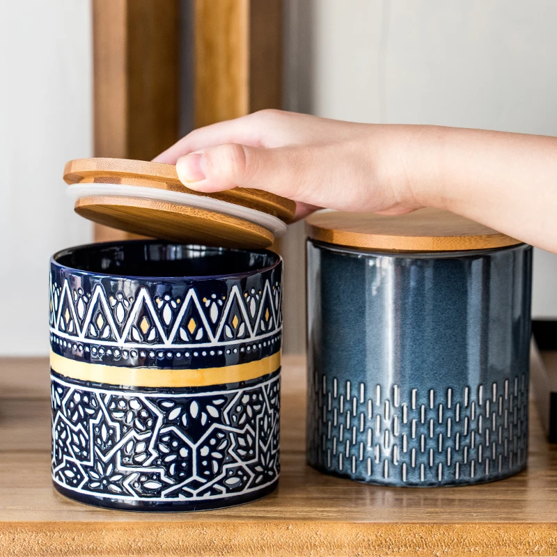 

Ceramic Creative Storage Jars Eco Friendly Snack Smell Proof Nordic Storage Jars Living Room Rangement Household Items DF50SNG