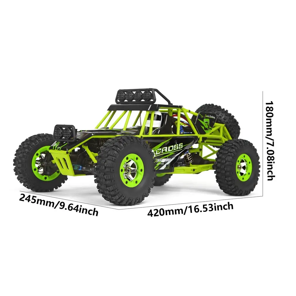 

WLtoys 12427 2.4G 1:12 4WD Crawler Remote Control RC Car With LED Light Two Battery Vehicle with LED Light 540 Brushed Motor