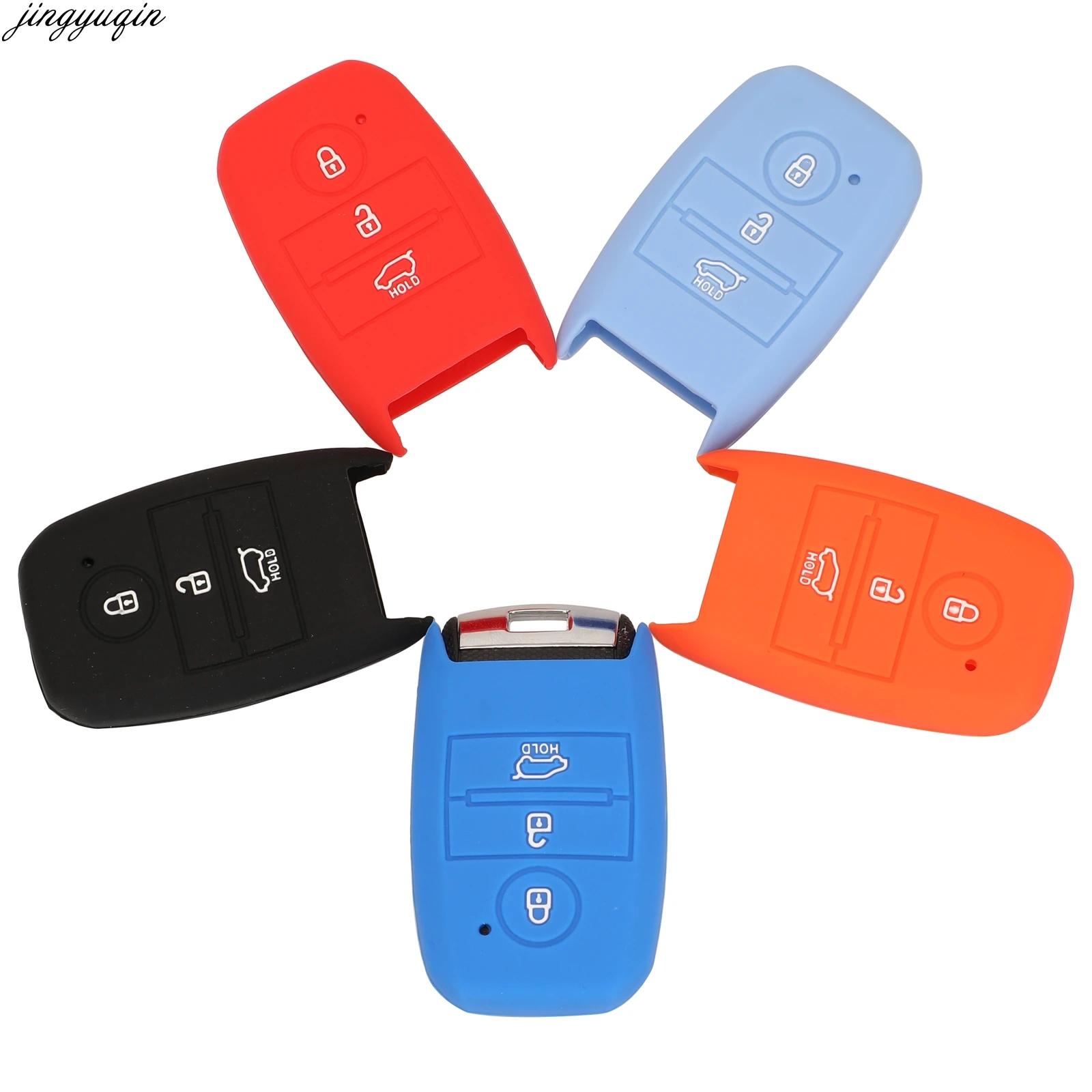 Дистанционный 3 кнопки силиконовый Автомобильный Брелок чехол Чехол для Kia Rio Ceed