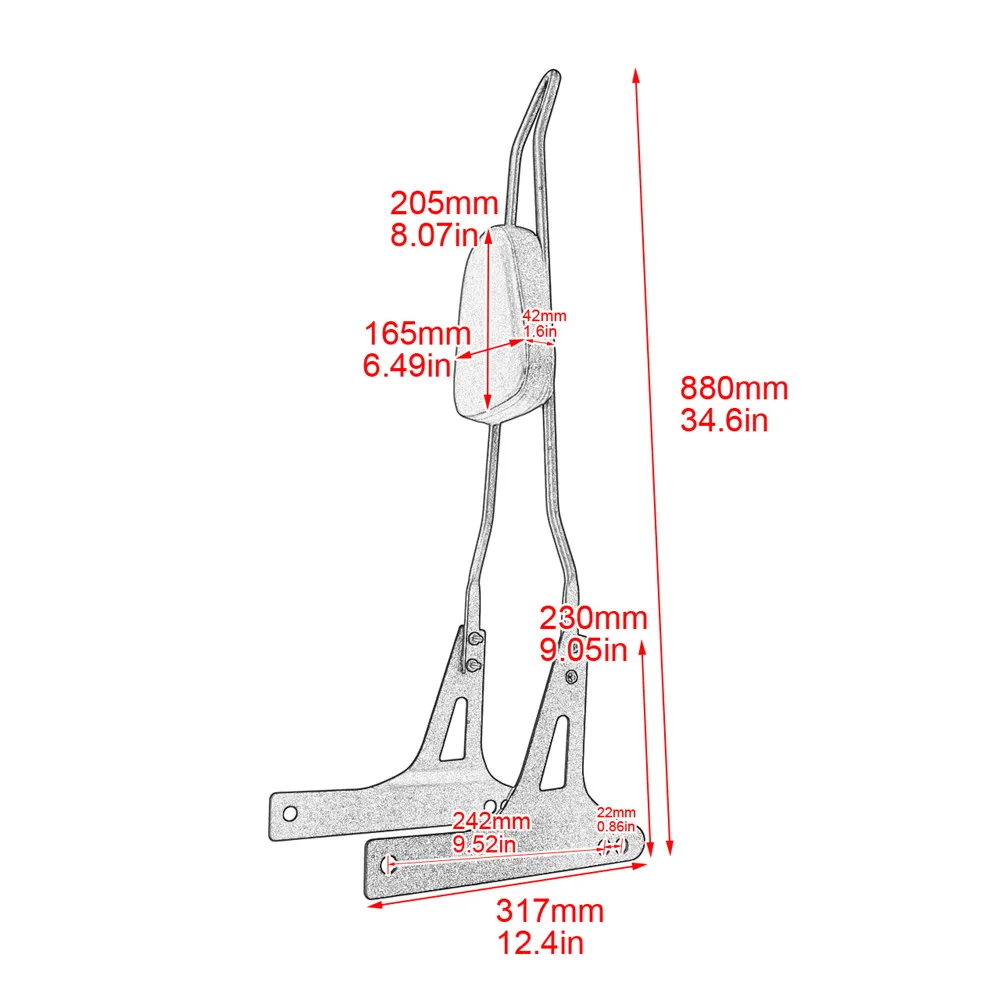 Съемная задняя подкладка для водителя мотоцикла багажная стойка Сисси бара