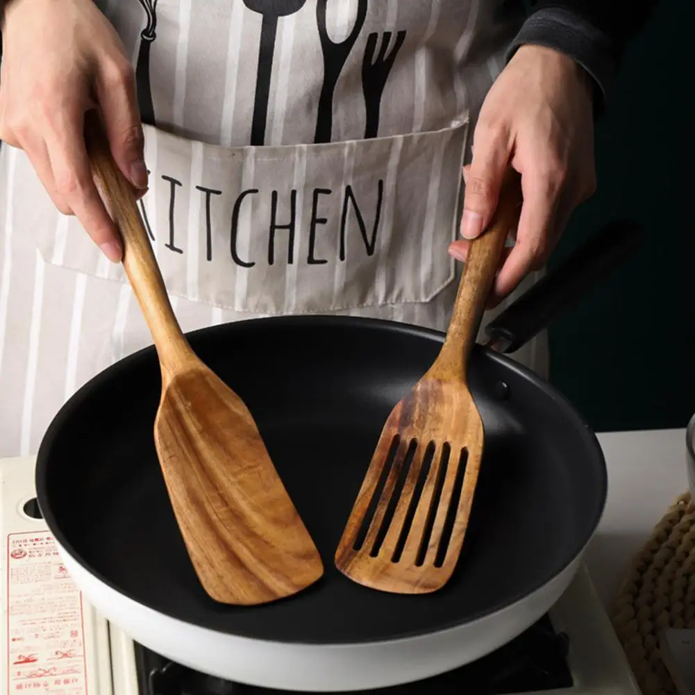 

Лопатка для приготовления пищи, термостойкая деревянная лопатка для приготовления вока без БФА для дома