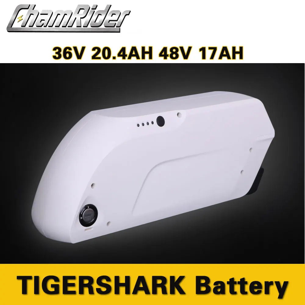Оригинальный заряжаемый Аккумулятор для электровелосипеда Chamrider Tigershark 36 в 48 52 20A