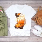 Мягкие женские футболки с изображением тыквы, сезон Хэллоуин День благодарения, милые женские футболки, топ, женская футболка с рисунком, женская футболка