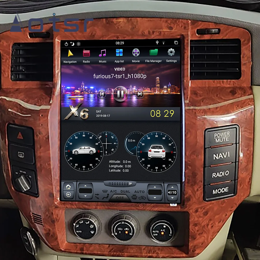 

Android 9.0 PX6 Tesla styel For Nissan Patrol 5 Y61 Car DVD player GPS Navigation Autoradio Multimedia player HeadUnit Recorder