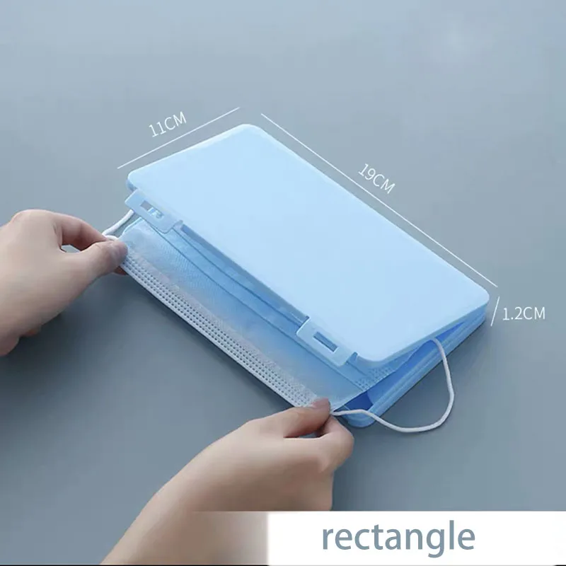 Переносная маска коробка пластиковая для лица чехол Boite Rangement Mask Пылезащитная